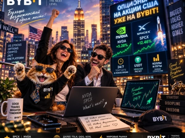 🚀 Приехали: SpaceX и NVIDIA теперь крутятся в опционах на Bybit 24/7