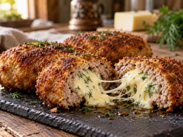 Обычные домашние котлеты надоели — готовлю сочные мясные зразы с хрустящей корочкой и морем тягучего сыра внутри