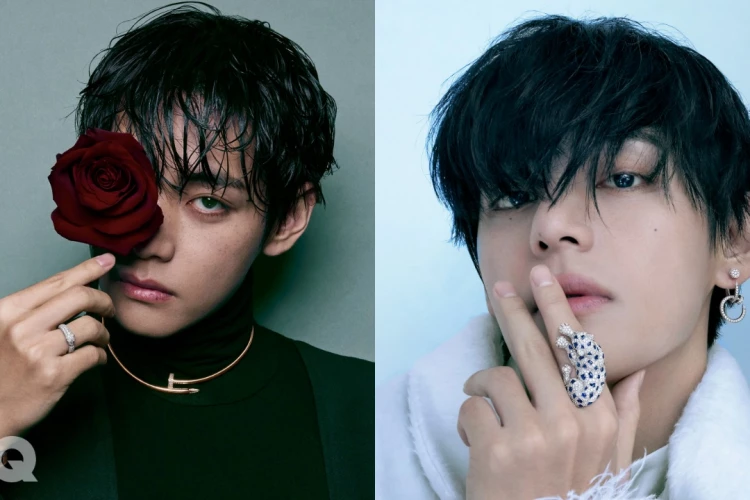 Ви из BTS и Cartier — сияние, заключённое в кадр: превью фотосессии для GQ Korea