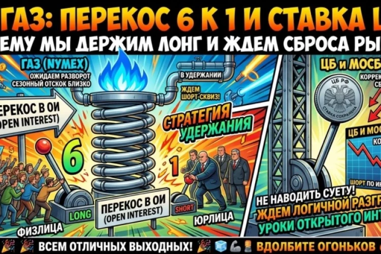💥 Перекос 6 к 1 в газе и ставка ЦБ! Почему мы держим лонг вопреки минусу и ждем сброса рынка