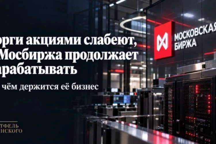 Торги акциями слабеют, а Мосбиржа продолжает зарабатывать. На чём держится её бизнес