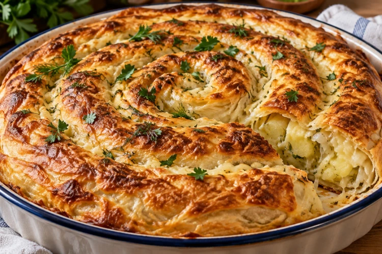 Проще и вкуснее, чем пирожки: ленивая "улитка" из лаваша с картошкой и сыром за 40 минут