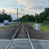 Электричка въехала в легковушку на станции Лисий Нос