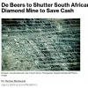 De Beers планирует приостановить добычу на своем руднике в Южной Африке на два года — Bloomberg