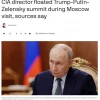 Директор ЦРУ предложил провести трехстороннюю встречу между Трампом, Путиным и Зеленским во время своей тайной поездки в Москву — Axios