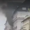 Зеленский: Было попадание российского дрона в центральное здание СБУ на Владимирской в Киеве напротив Софийского собора