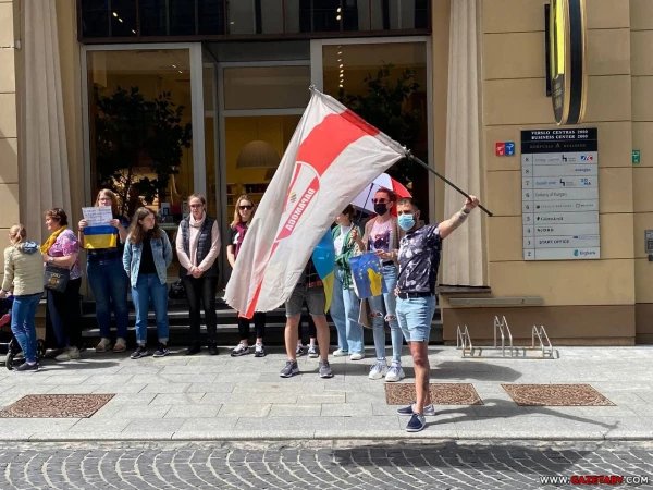 Пикет в Вильнюсе в поддержку вступления Украины в ЕС