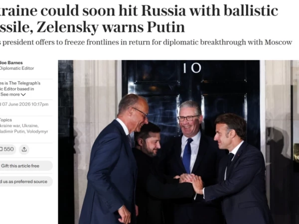 Зеленский предупредил Владимира Путина, что Украина «очень близка» к созданию баллистической ракеты, которую можно будет запустить по территории России — The Telegraph