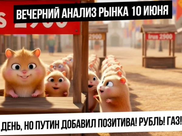 Вечерний анализ рынка 10 июня. День в каше, но Путин дал новостной триггер! Рубль будет слабеть?