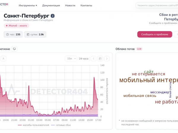 В Петербурге, где с визитом Мишустин и Турчин, сбой мобильного интернета