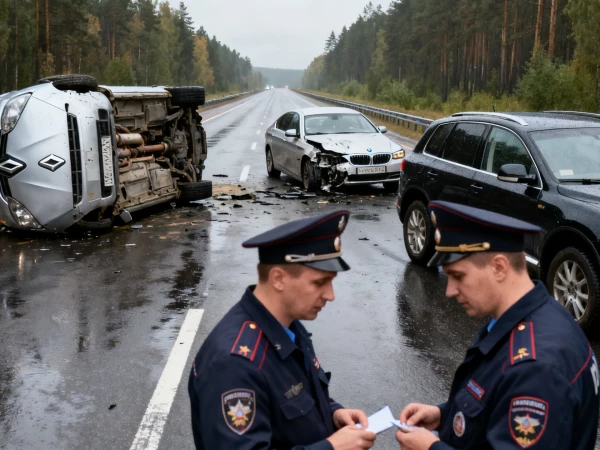 Трагедия на дороге в Ленинградской области - неожиданный выход пешехода обернулся гибелью
