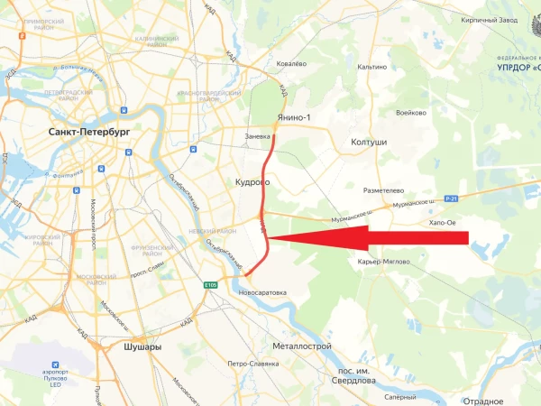 Пробки на КАД перед вантовым мостом могут стать плотнее из-за дорожных работ на отрезке 10 км