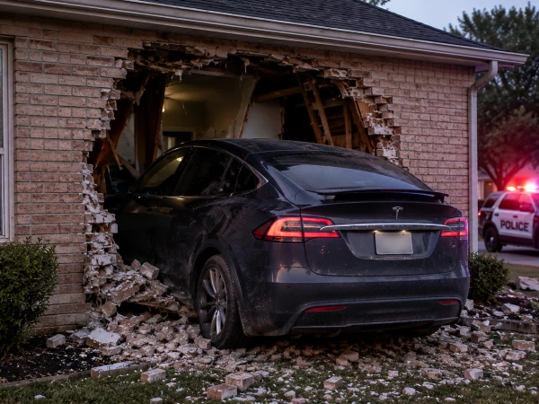 Водитель Tesla говорил об автопилоте, но сам оказался под обвинением: машина влетела в дом и убила пенсионерку