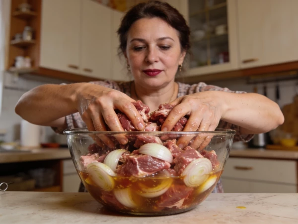 Я вспомнила советский шашлык с уксусом: тот самый маринад делал мясо мягким и ароматным