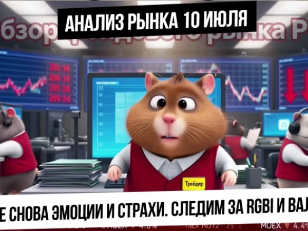 Анализ рынка 10 июля. Настроения апатичные, новости плохие. Будет ли развал рынка? Следим за RGBI!