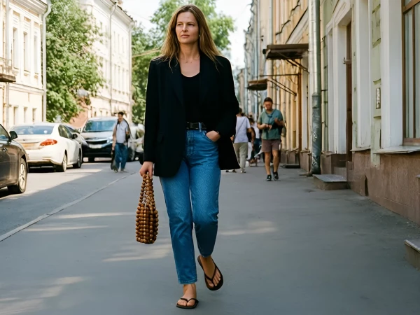 После 50 особенно ценишь удобство: джинсы можно носить стильно без сложных приемов