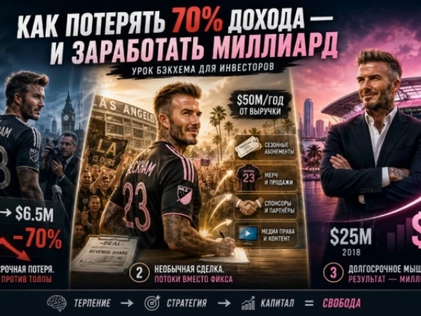 Как потерять 70% дохода и и заработать миллиард: урок Бэкхема для инвесторов