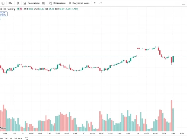 📈Нефть Brent возвращается к росту после объявления йеменскими хуситами морского эмбарго против Саудовской Аравии. Стоимость повышается на 1,7% за 30 минут, до $86,67