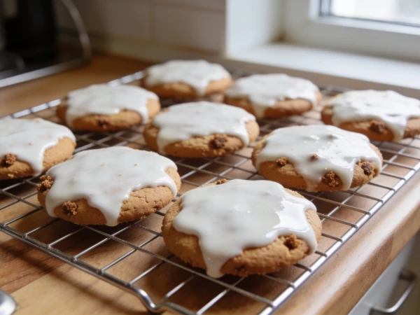 Беру 500 мл кефира и немного мёда — домашние пряники получаются мягкими внутри и с нежной белой глазурью