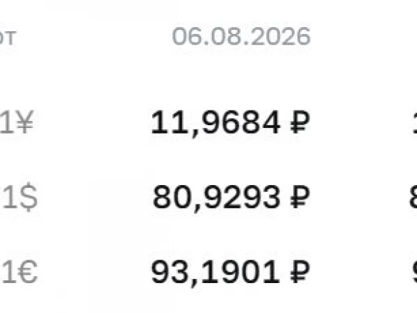 Официальные курсы валют на 7 августа: ¥ — ₽12,0637, $ — ₽81,4077, € — ₽94,0585