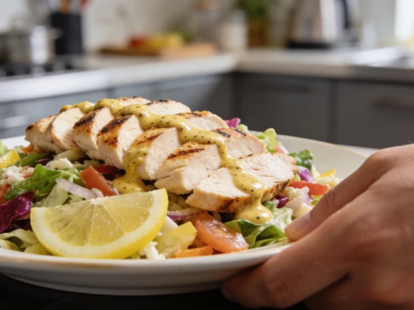 Один соус меняет весь вкус: быстрый салат с курицей, который не нужно заправлять майонезом