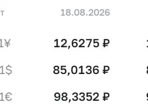 Официальные курсы валют на 19 августа: ¥ — ₽12,6240, $ — ₽85,1645, € — ₽98,7312