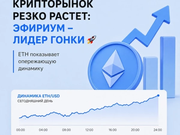 Крипторынок резко растет: Эфириум - лидер гонки. Разбираем основные причины.