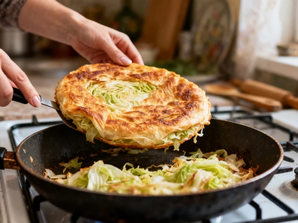 Больше не вожусь с дрожжами: быстрый заливной пирог с сочной капустной начинкой