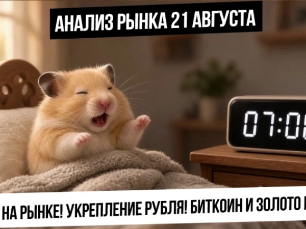 Анализ рынка 21 августа. Отскок российского рынка! Укрепление рубля! Рост биткоина и металлов!