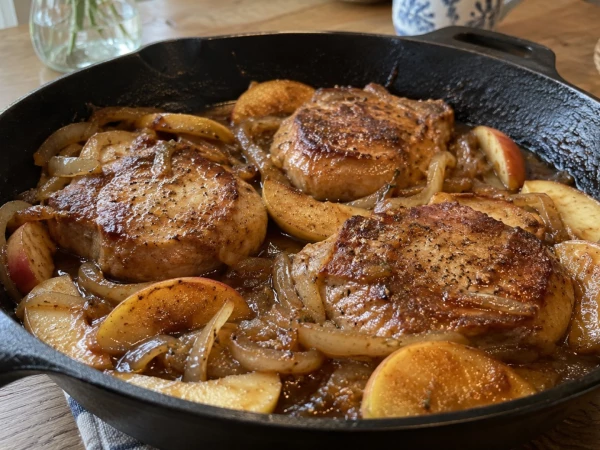 Вкусная замена гуляша на ужин: жарим сочную свинину с яблоками — проще жаркого и стейка