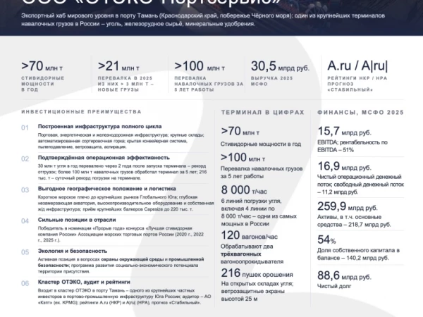 ОТЭКО-Портсервис выходит на рынок с дебютным выпуском облигаций
