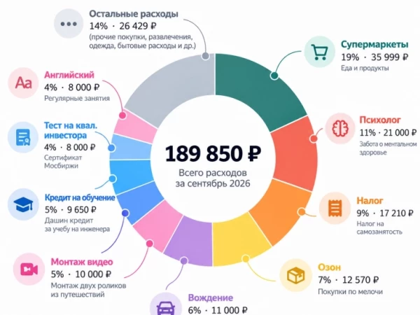 Сентябрь вышел экономным: обзор основных трат