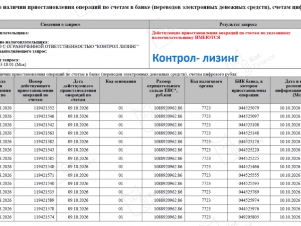 🚚Контрол-лизинг: задолженность перед ФНС растет, а купон приходит вовремя