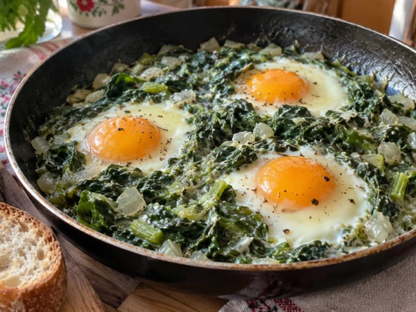 Не омлет и не шакшука: забытый, но очень вкусный дачный завтрак — щавель с яйцом за 15 минут