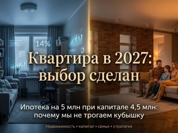 Квартирная дилемма на 5 млн ₽: почему при ставке 14% я не трону капитал, а пойду в ипотеку