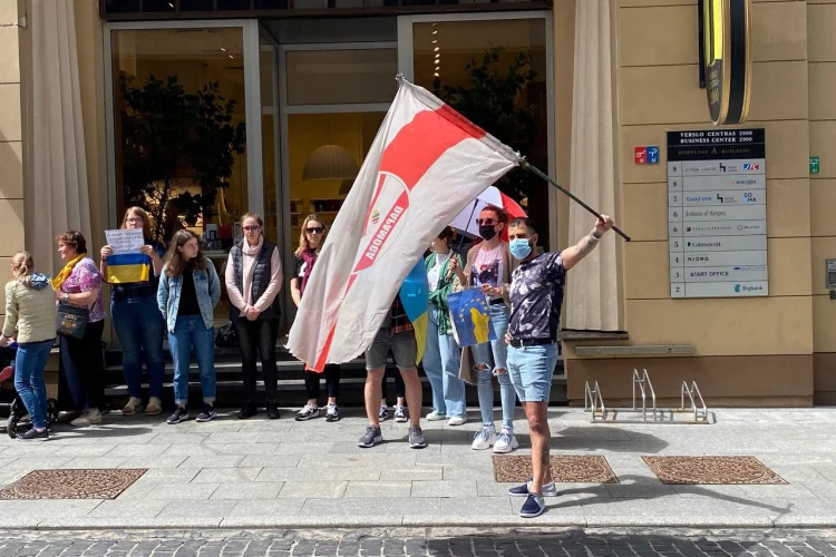 Пикет в Вильнюсе в поддержку вступления Украины в ЕС