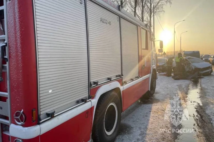 Две супружеские пары разбились в результате лобового столкновения легковушек под Гатчиной. Женщины погибли