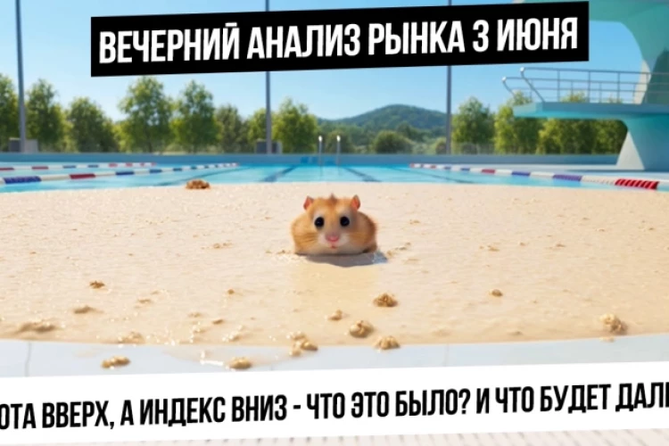Вечерний анализ рынка 3 июня. Индекс вниз, валюта вверх - что это было? Газ, нефть, металлы, биткоин