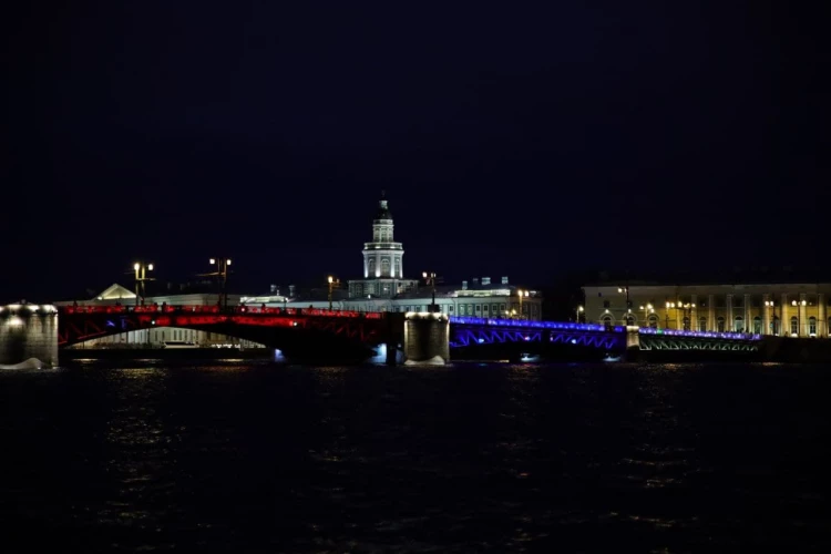 Мосты в Петербурге на две ночи засияют триколором в честь Дня России