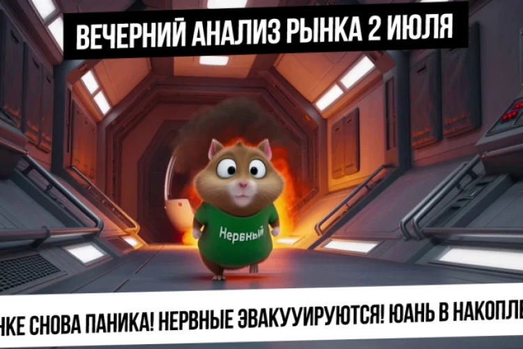 Вечерний анализ рынка 2 июля. Падение рынка РФ: нервные эвакуируются, шорты растут! Рубль копится!