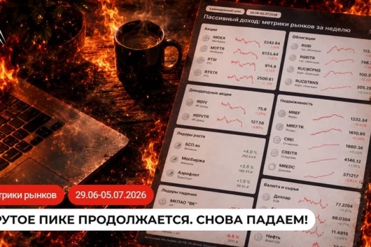 И СНОВА ПАДАЕМ! Пассивный доход: метрики рынков за неделю в инфографике