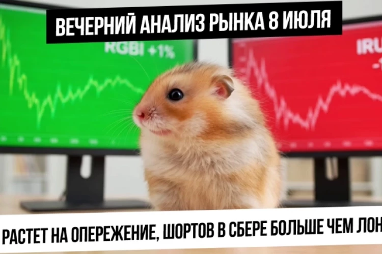 Вечерний анализ рынка 8 июля. Индекс ОФЗ растет на опережение! Рубль укрепляется! Шорты в Сбере!