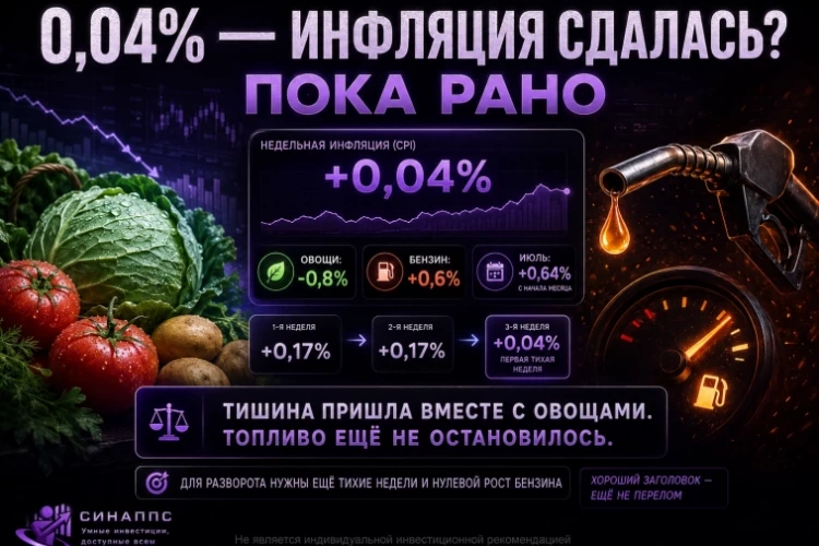 Недельный ИПЦ : Росстат дал 0,04%, но бензин снова +0,6%. Перелом пока не доказан