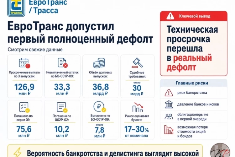 ⛽ ЕвроТранс допустил первый полноценный дефолт
