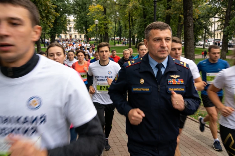 Глава города Сергей Юров вышел на старт вместе с жителями - спортивный праздник в Пестовском парке