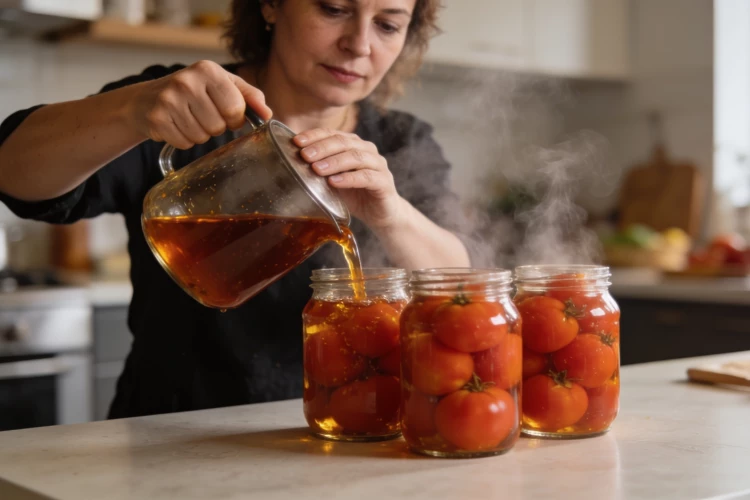 Помидоров уродилось ведрами: делаю 1 заливку — и закрываю сразу 4 разных вкуса