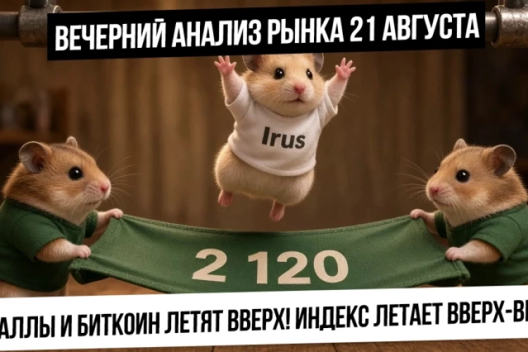 Вечерний анализ рынка 21 августа. Рынок РФ: сильные движения внутри! Металлы и биткоин растут!