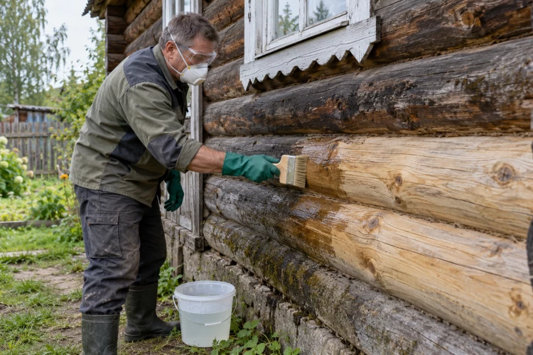 Старый деревянный дом преобразился после одной обработки: бюджетный способ для фасада