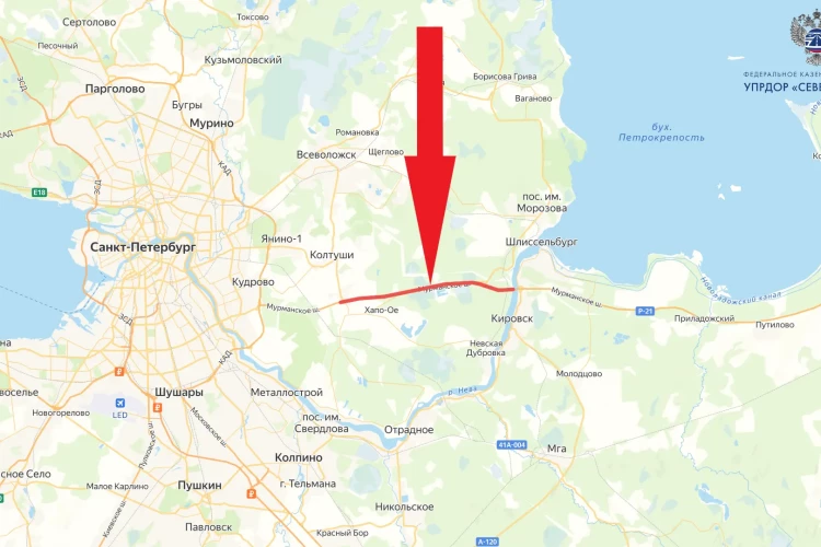 Мурманское шоссе на месяц сузят на участке почти 20 км