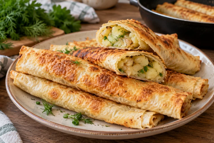 Заменят привычные домашние пирожки: как приготовить картофельные трубочки из лаваша